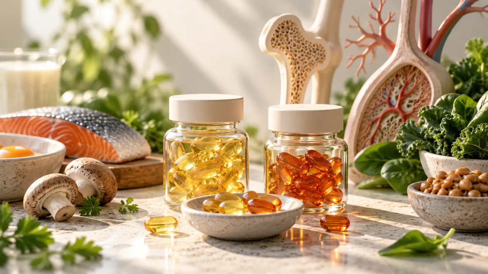 D3 ve K2 Vitamini Birlikte Alınmalı mı? Bilimsel Kanıtlar Ne Söylüyor? yazısının kapak görseli